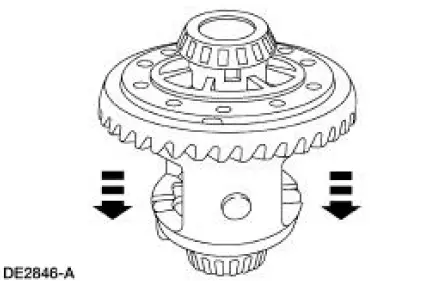 Excessive differential ring gear backface runout