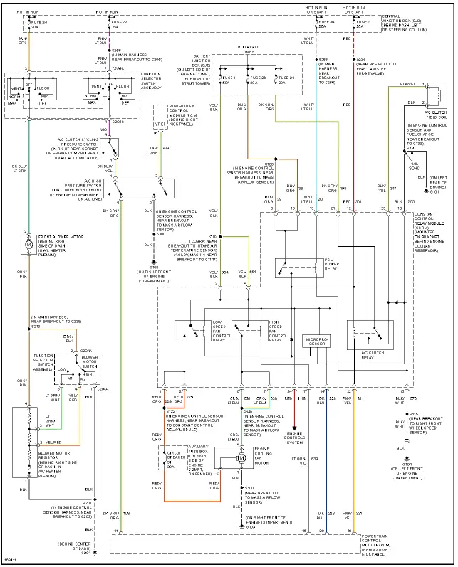 Fig. 2: 4.6L, Air Conditioning Circuit