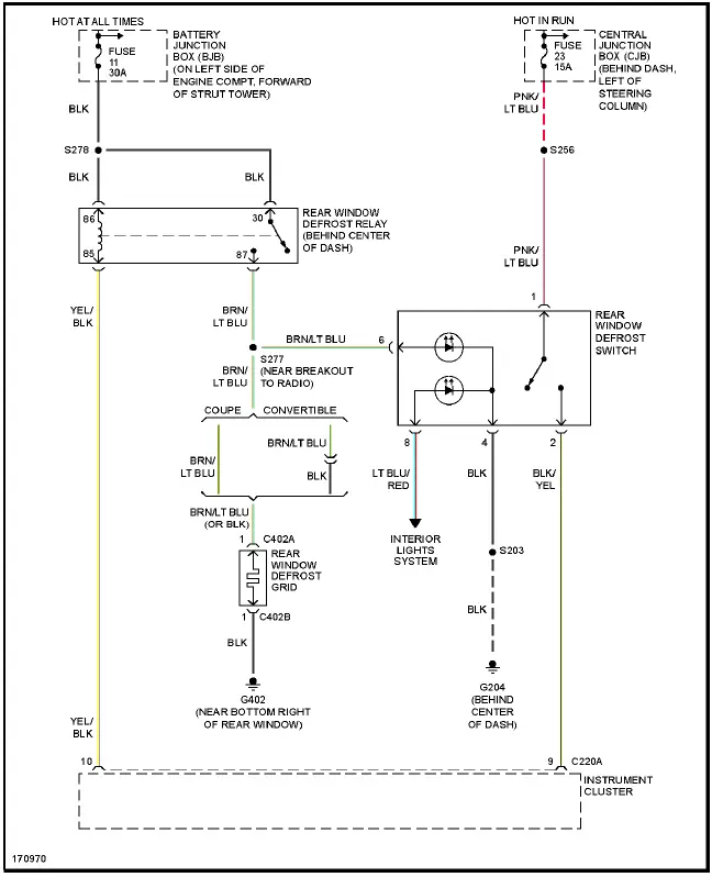 Fig. 10: Defoggers Circuit