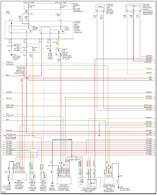 Fig. 12: 3.8L, Engine Performance Circuit (2 of 3)