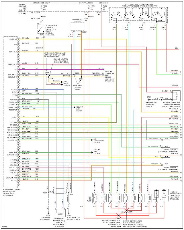 Fig. 14: 4.6L DOHC, Engine Performance Circuit (1 of 3)