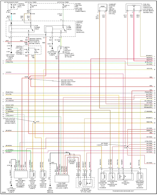 Fig. 15: 4.6L DOHC, Engine Performance Circuit (2 of 3)