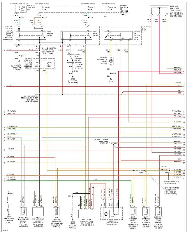 Fig. 18: 4.6L SC, Engine Performance Circuit (2 of 3)