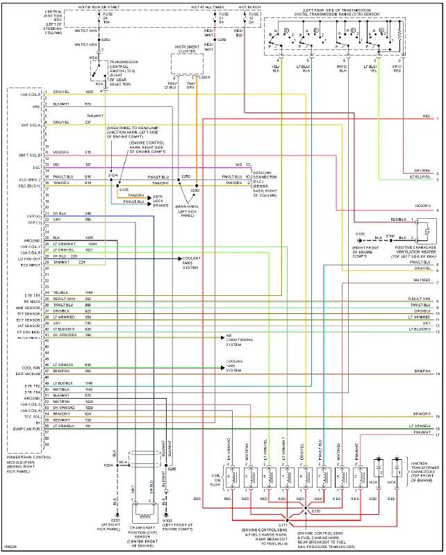 Fig. 20: 4.6L SOHC, Engine Performance Circuit (1 of 3)