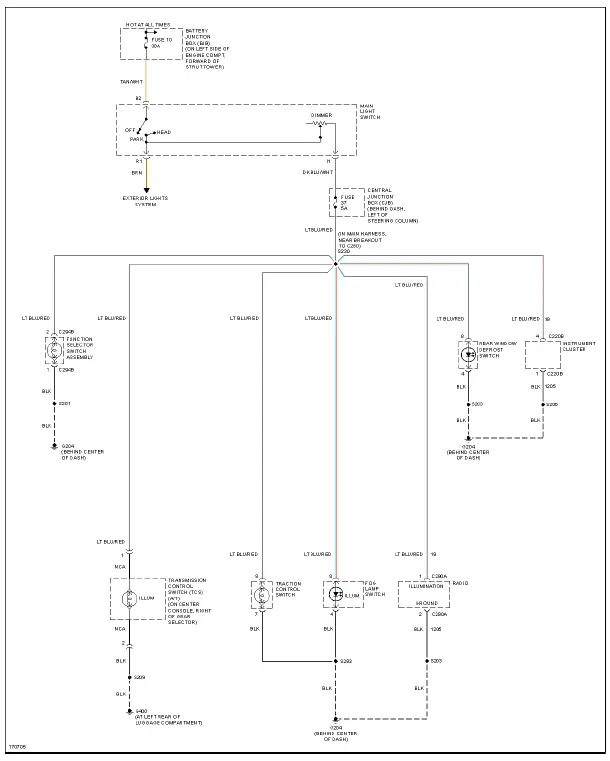 Fig. 31: Instrument Illumination Circuit