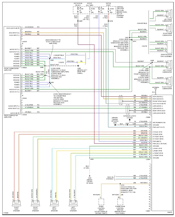 Fig. 47: Premium Sound Radio Circuit, W/ Mach 460 Sound System