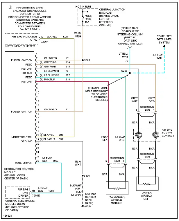 Fig. 51: Supplemental Restraints Circuit