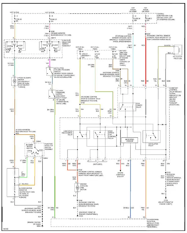 Fig. 1: 3.8L, Air Conditioning Circuit