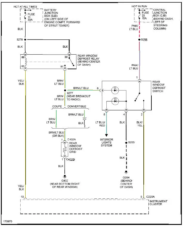 Fig. 10: Defoggers Circuit