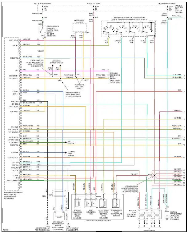 Fig. 11: 3.8L, Engine Performance Circuit (1 of 3)