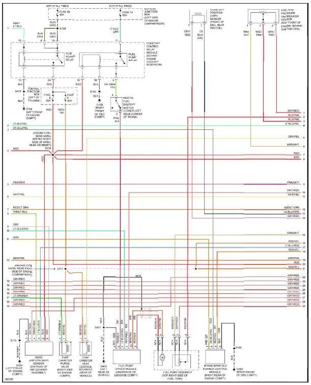 Fig. 12: 3.8L, Engine Performance Circuit (2 of 3)