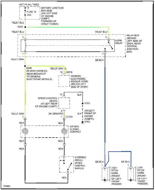 Fig. 28: Horn Circuit