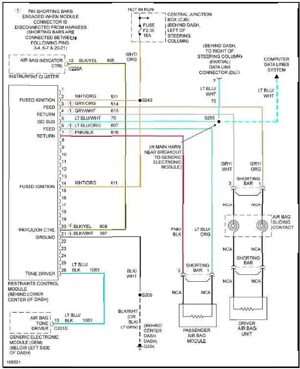 Fig. 51: Supplemental Restraints Circuit