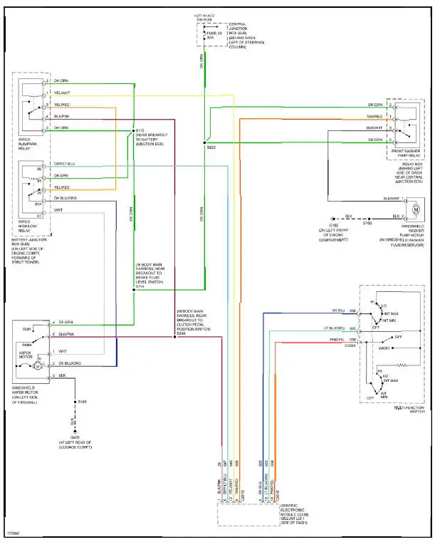 Fig. 55: Wiper/Washer Circuit