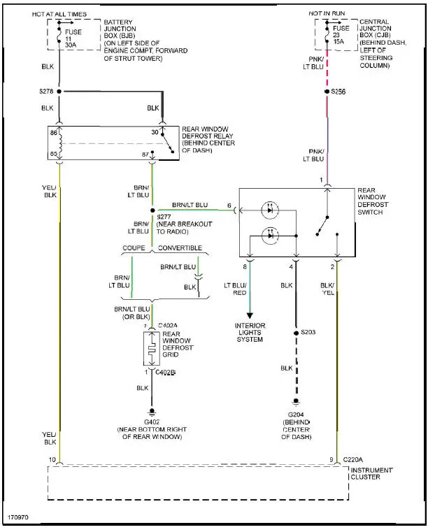 Fig. 10: Defoggers Circuit