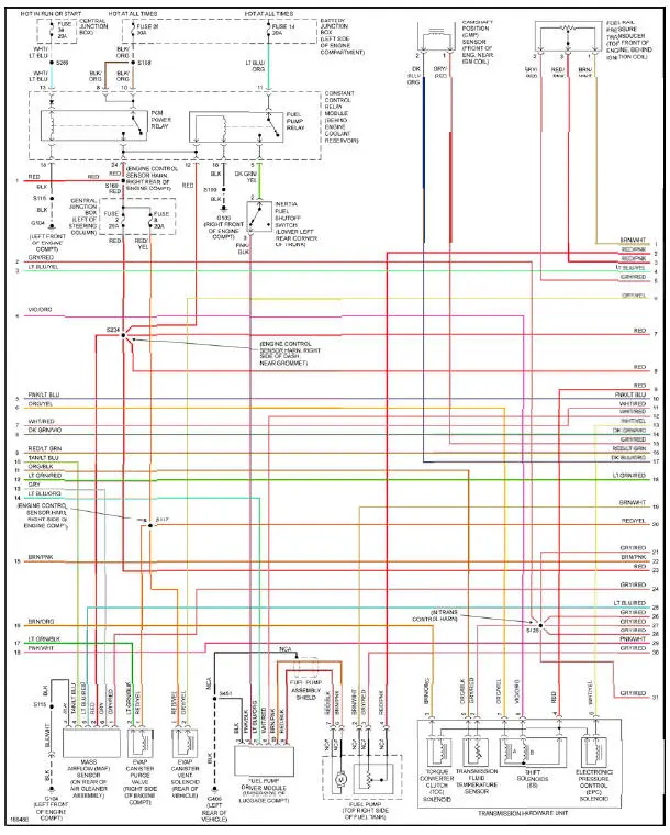 Fig. 15: 4.6L DOHC, Engine Performance Circuit (2 of 3)