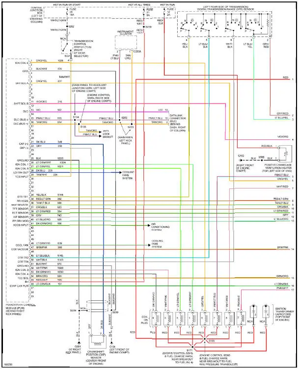 Fig. 20: 4.6L SOHC, Engine Performance Circuit (1 of 3)