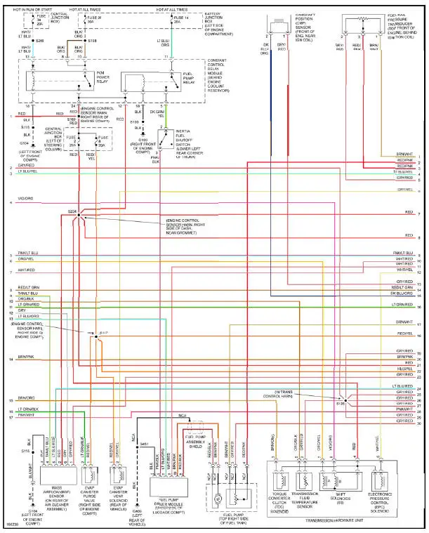 Fig. 21: 4.6L SOHC, Engine Performance Circuit (2 of 3)