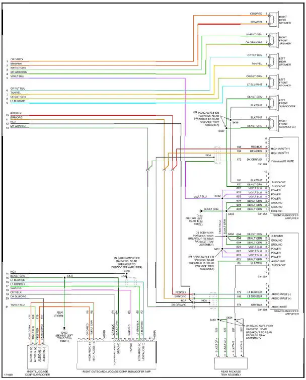 Fig. 46: Premium Sound Radio Circuit, Coupe W/ Mach 1000 Sound System (2 of 2)