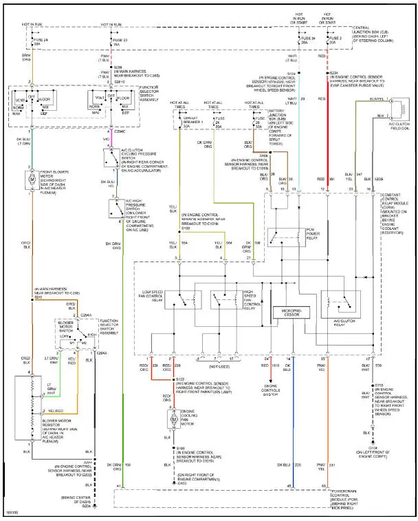 Fig. 1: 3.8L, Air Conditioning Circuit