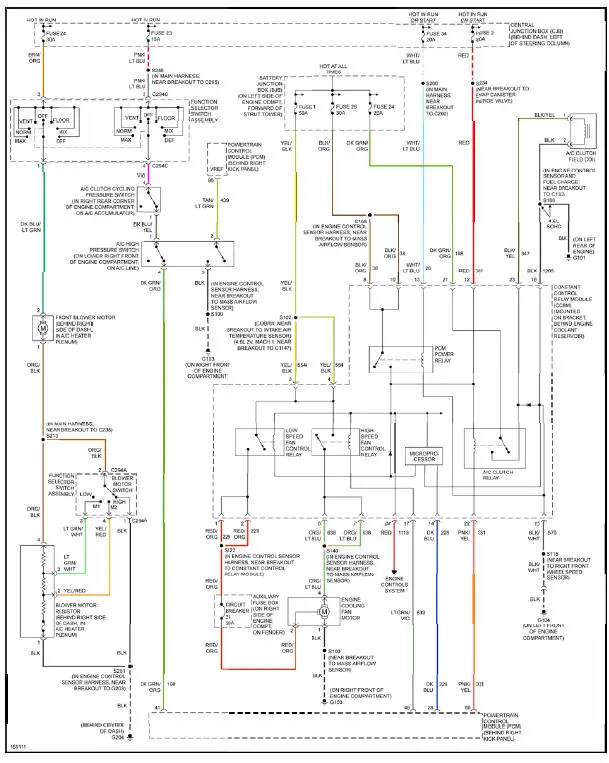 Fig. 2: 4.6L, Air Conditioning Circuit