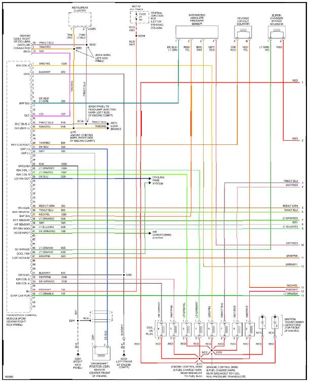 Fig. 17: 4.6L SC, Engine Performance Circuit (1 of 3)