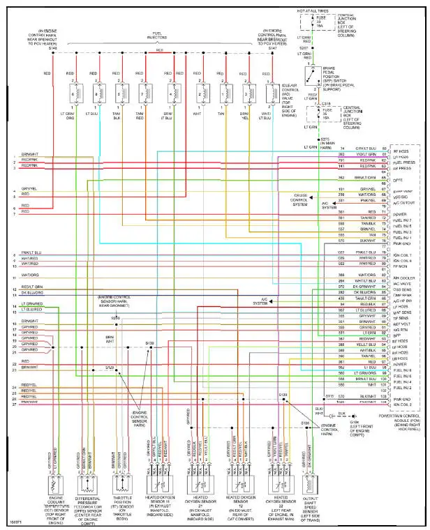 Fig. 19: 4.6L SC, Engine Performance Circuit (3 of 3)