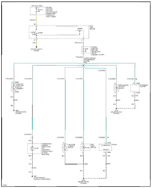 Fig. 31: Instrument Illumination Circuit