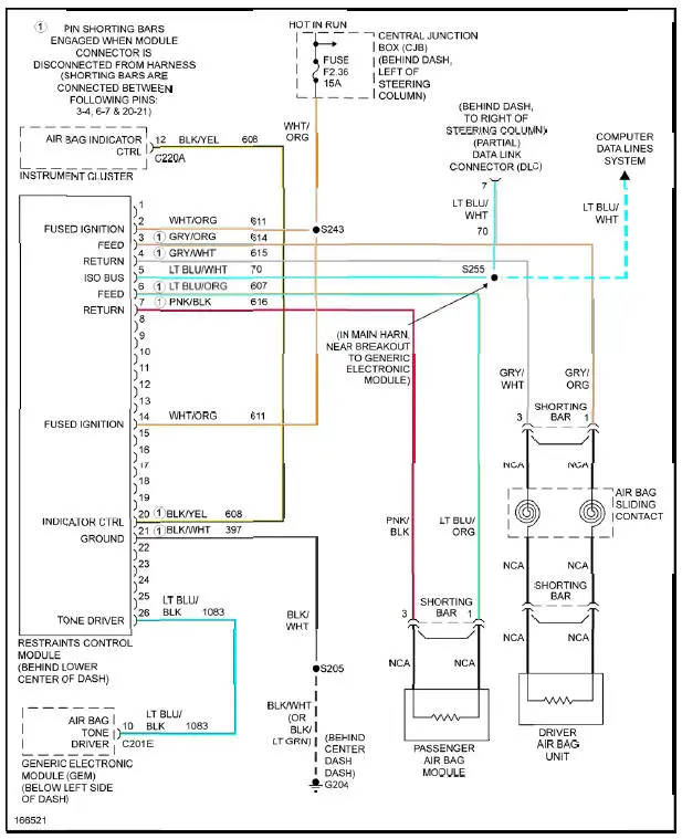 Fig. 51: Supplemental Restraints Circuit