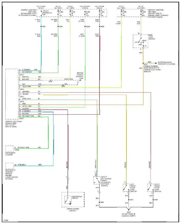 Fig. 54: Warning Systems Circuit