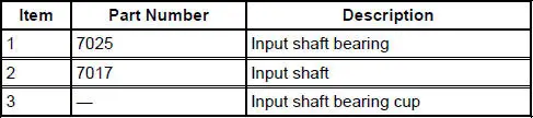 Input Shaft and Bearing