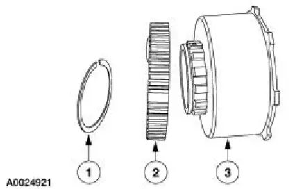 Intermediate Clutch Cylinder Disassembled View